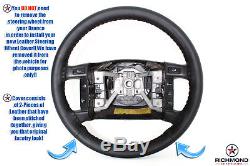 1992-1996 Ford Bronco XLT Sport, Nite Edition-Leather Steering Wheel Cover-Black