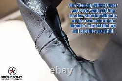 1992-1997 Ford F-250 F-350 Crew-Cab X-Cab -Leather Steering Wheel Cover Black
