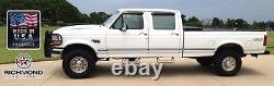 1992-1997 Ford F-250 F-350 Crew-Cab X-Cab -Leather Steering Wheel Cover Black