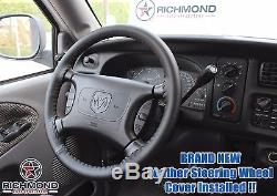 1995 Dodge Ram 1500 2500 3500 Laramie SLT -Black Leather Steering Wheel Cover