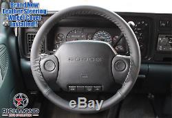 1996 Dodge Ram 1500 2500 3500 Laramie SLT -Black Leather Steering Wheel Cover