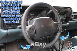 1997 Dodge Ram 1500 2500 3500 ST LT WS -Black Leather Steering Wheel Cover