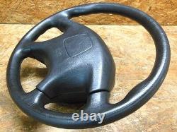 1998 2005 Jdm Mitsubishi Pajero Io H76 H66 Blk Steering Wheel W Center Cover Oem