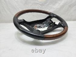 1999-2001 BMW 740il E38 Steering Wheel Black Brown Wood Trim Leather 1 095 633