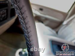 1999-2007 Ford F250 F350 F450 XL -Leather Wrap Steering Wheel Cover, Black