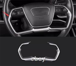 1PCS ABS Steering Wheel Frame Decoration Cover Trim For Audi A8 Quattro 18-2024