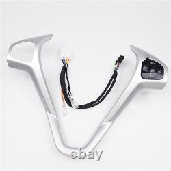 1Set Car Steering Wheel Frame Panel Cover Decorative+RH Cruise Button For Ford