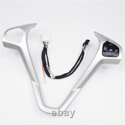 1Set Car Steering Wheel Frame Panel Cover Decorative+RH Cruise Button For Ford