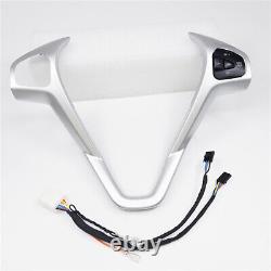 1Set Car Steering Wheel Frame Panel Cover Decorative+RH Cruise Button For Ford