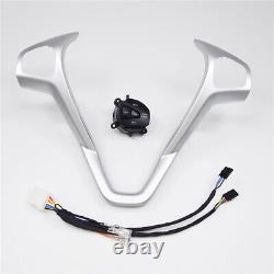 1Set Car Steering Wheel Frame Panel Cover Decorative+RH Cruise Button For Ford