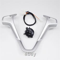 1Set Car Steering Wheel Frame Panel Cover Decorative+RH Cruise Button For Ford