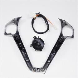 1Set Car Steering Wheel Frame Panel Cover Decorative+RH Cruise Button For Ford