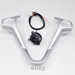 1Set Car Steering Wheel Frame Panel Cover Decorative+RH Cruise Button For Ford