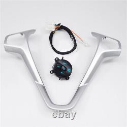 1Set Car Steering Wheel Frame Panel Cover Decorative+RH Cruise Button For Ford