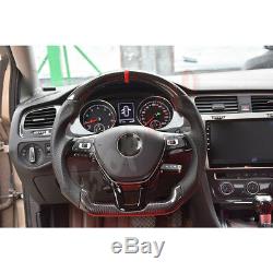 1 Carbon Fiber Steering Wheel Cover Refit For VW Golf 7 GTI Golf R MK7 2014-18
