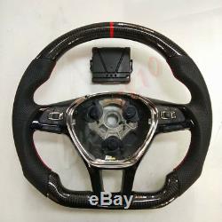 1 Carbon Fiber Steering Wheel Cover Refit For VW Golf 7 GTI Golf R MK7 2014-18