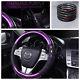 1 Pcs New Purple 38cm Non-slip Handle PU Leather Car Auto Steering Wheel Cover