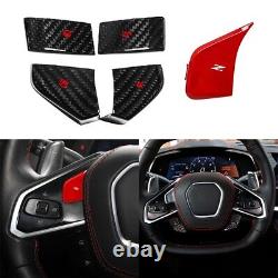 1set Steering Wheel Z Volume Button Cover Stickers Fit For Corvette C8 2020-2022
