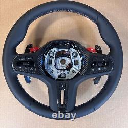 1xReal Carbon Fiber Steering Wheel Cover For BMW X3M X4M X5M X6M F95 F96 F97 F98