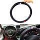 1x M Power Black Carbon Fiber Luxury Car Steering Wheel Cover For BMW M3 M5 M6