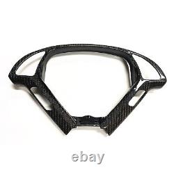 1x Steering Wheel Cover For Infiniti G37 EX37 G25 Q40 13-15 Carbon Fiber Black