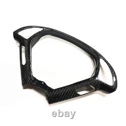 1x Steering Wheel Cover For Infiniti G37 EX37 G25 Q40 13-15 Carbon Fiber Black