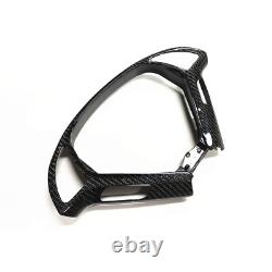 1x Steering Wheel Cover For Infiniti G37 EX37 G25 Q40 13-15 Carbon Fiber Black
