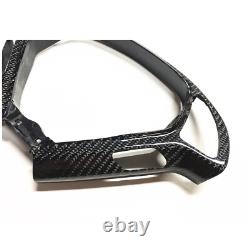 1x Steering Wheel Cover For Infiniti G37 EX37 G25 Q40 13-15 Carbon Fiber Black