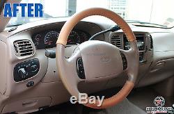 2001 2002 2003 Ford F-150 F150 King Ranch -Leather Steering Wheel Cover 2-Piece