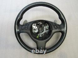2001-2006 Bmw E46 M3 Smg Leather Steering Wheel & Paddle Shift Oem 17994 S06