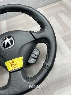2002-2006 Acura RSX Factory BLACK Leather Steering -Wheel OEM 03 04 05 06