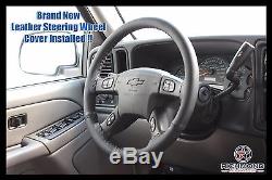 2003-2007 Chevy Silverado LT LS Z71 SS -Leather Wrap Steering Wheel Cover Black
