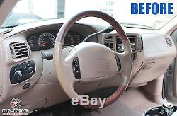 2003-2007 Ford F250 F350 KING RANCH -Leather Steering Wheel Cover 2-Piece Wrap