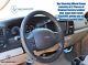 2005-2007 Ford F250 F350 Lariat Crew Quad -Leather Steering Wheel Cover Black