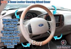 2006 2007 Ford F250 F350 F450 KING RANCH 4-Seam Leather Steering Wheel Cover