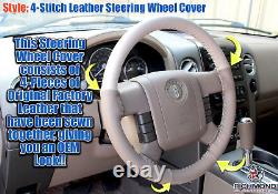 2006 Lincoln Mark LT 2WD 4X4 -Tan Leather Steering Wheel Cover withNeedle & Thread