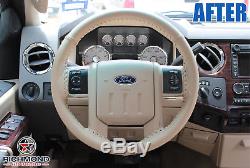 2007 2008 2009 Ford Expedition EL MAX -Leather Wrap Steering Wheel Cover Tan