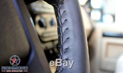2007-2014 Chevy Silverado LT Z71 LS LTZ-Leather Wrap Steering Wheel Cover, Black