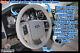 2008-2009 Ford F250 F350 F450 F550 Lariat-Leather Wrap Steering Wheel Cover Gray