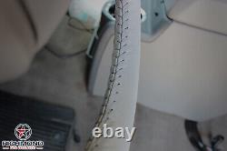 2008-2009 Ford F250 F350 F450 F550 Lariat-Leather Wrap Steering Wheel Cover Gray