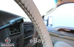 2008 2009 Ford F-250 F-350 Lariat-Leather Steering Wheel Cover withNeedle & Thread