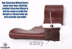 2008 Ford F250 F350 KING RANCH -Leather Steering Wheel Cover withNeedle & Thread