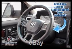 2009 2010 2011 2012 Dodge Ram Sport SLT -Leather Wrap Steering Wheel Cover Black