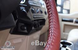 2009 Ford F250 F350 King Ranch Leather Steering Wheel Cover 2-Stitch Style