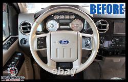 2010 2011 2012 2013 2014 Ford Expedition-Leather Wrap Steering Wheel Cover, Gray