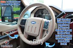 2010 2011 2012 2013 2014 Ford Expedition -Leather Wrap Steering Wheel Cover Tan