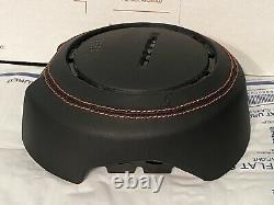 2010-2011 Chevy Camaro REAL Leather Red Stitch Steering Wheel Air Cover Housing