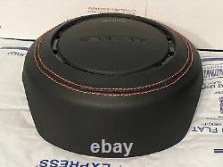 2010-2011 Chevy Camaro REAL Leather Red Stitch Steering Wheel Air Cover Housing