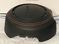 2010-2011 Chevy Camaro REAL Leather Red Stitch Steering Wheel Air Cover Housing