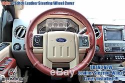 2010 F-250 F-350 King Ranch 4X4 2WD Diesel-Leather Steering Wheel Cover 2-Stitch